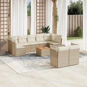 Juego de sofás jardín con cojines beige 10 pzas ratán sintético de , Conjuntos de jardín - Ref: Foro24-3223811, Precio: 656,4...