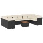 Set de sofás de jardín 11 pzas y cojines ratán sintético negro de , Conjuntos de jardín - Ref: Foro24-3223830, Precio: 584,65...