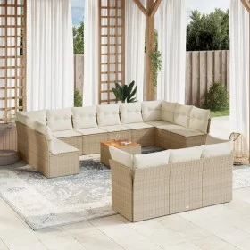 Set sofás de jardín 14 pzas con cojines ratán sintético beige de , Conjuntos de jardín - Ref: Foro24-3223923, Precio: 938,90 ...