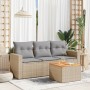 Juego de sofás jardín con cojines 4 pzas ratán sintético beige de , Conjuntos de jardín - Ref: Foro24-3223994, Precio: 244,88...