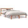 Estructura de cama madera maciza pino marrón cera 120x200 cm de , Camas y somieres - Ref: Foro24-844144, Precio: 90,45 €, Des...