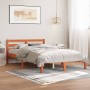 Estructura de cama madera maciza pino marrón cera 120x200 cm de , Camas y somieres - Ref: Foro24-844144, Precio: 90,45 €, Des...