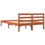 Estructura de cama madera maciza pino marrón cera 120x200 cm de , Camas y somieres - Ref: Foro24-844144, Precio: 90,45 €, Des...