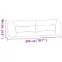 Padded black fabric headboard 200 cm by , Headboards and footboards - Ref: Foro24-374618, Price: 83,21 €, Discount: %