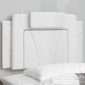 Cabecero de cama acolchado cuero sintético blanco 90 cm de , Cabeceros y pies de cama - Ref: Foro24-374768, Precio: 43,81 €, ...