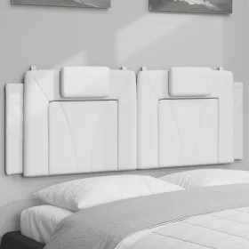 Cabecero de cama acolchado cuero sintético blanco 120 cm de , Cabeceros y pies de cama - Ref: Foro24-374782, Precio: 47,73 €,...
