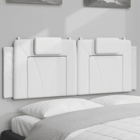 White synthetic leather padded bed headboard 120 cm by , Headboards and footboards - Ref: Foro24-374782, Price: 47,73 €, Disc...