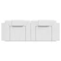 White synthetic leather padded bed headboard 120 cm by , Headboards and footboards - Ref: Foro24-374782, Price: 47,73 €, Disc...