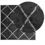 Alfombra de pelo largo moderna PAMPLONA negro y crema 120x120cm de , Alfombras - Ref: Foro24-375409, Precio: 45,71 €, Descuen...