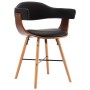 Sillas de comedor 2 uds cuero sintético y madera curvada negro de vidaXL, Sillas de comedor - Ref: Foro24-283137, Precio: 208...