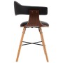 Sillas de comedor 2 uds cuero sintético y madera curvada negro de vidaXL, Sillas de comedor - Ref: Foro24-283137, Precio: 208...