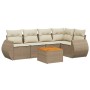 Juego de sofás jardín con cojines 6 pzas ratán sintético beige de , Conjuntos de jardín - Ref: Foro24-3257325, Precio: 450,59...