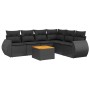 Set de comedor de jardín 7 pzas y cojines ratán sintético negro de , Conjuntos de jardín - Ref: Foro24-3257350, Precio: 448,6...