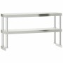 Mesa de trabajo para cocina con estante acero inox 110x55x150cm de , Restauración - Ref: Foro24-3208906, Precio: 281,78 €, De...