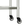 Mesa de trabajo para cocina con estante acero inox 110x55x150cm de , Restauración - Ref: Foro24-3208906, Precio: 281,78 €, De...