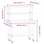 Mesa de trabajo para cocina con estante acero inox 110x55x150cm de , Restauración - Ref: Foro24-3208906, Precio: 281,78 €, De...
