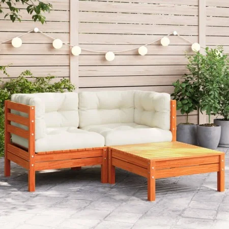 2-Sitzer-Gartensofa mit Kissen und Fußstütze von , Modulare Sofas für den Außenbereich - Ref: Foro24-838178, Preis: 234,90 €,...