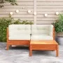 2-Sitzer-Gartensofa mit Kissen und Fußstütze von , Modulare Sofas für den Außenbereich - Ref: Foro24-838178, Preis: 234,90 €,...