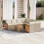 Set de sofás de jardín 9 pzas con cojines ratán sintético beige de , Conjuntos de jardín - Ref: Foro24-3259909, Precio: 621,6...