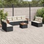 Set de sofás de jardín 8 piezas y cojines ratán sintético negro de , Conjuntos de jardín - Ref: Foro24-3259977, Precio: 490,3...