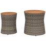 Mesas auxiliares jardín 2 pzas superficie de madera ratán gris de , Mesas de jardín - Ref: Foro24-366289, Precio: 153,77 €, D...