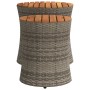 Mesas auxiliares jardín 2 pzas superficie de madera ratán gris de , Mesas de jardín - Ref: Foro24-366289, Precio: 153,77 €, D...