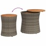 Mesas auxiliares jardín 2 pzas superficie de madera ratán gris de , Mesas de jardín - Ref: Foro24-366289, Precio: 153,77 €, D...