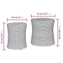 Mesas auxiliares jardín 2 pzas superficie de madera ratán gris de , Mesas de jardín - Ref: Foro24-366289, Precio: 153,77 €, D...
