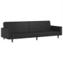 Sofá cama de 2 plazas cuero sintético negro de , Sofás - Ref: Foro24-375951, Precio: 263,99 €, Descuento: %