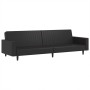 Sofá cama de 2 plazas cuero sintético negro de , Sofás - Ref: Foro24-375951, Precio: 268,63 €, Descuento: %