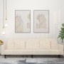 Sofá cama de 2 plazas con dos almohadas terciopelo color crema de , Sofás - Ref: Foro24-375823, Precio: 281,89 €, Descuento: %