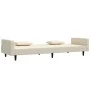 Sofá cama de 2 plazas con dos almohadas terciopelo color crema de , Sofás - Ref: Foro24-375823, Precio: 277,03 €, Descuento: %