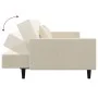 Sofá cama de 2 plazas con dos almohadas terciopelo color crema de , Sofás - Ref: Foro24-375823, Precio: 277,03 €, Descuento: %