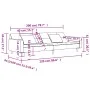 Sofá cama de 2 plazas con dos almohadas terciopelo color crema de , Sofás - Ref: Foro24-375823, Precio: 277,03 €, Descuento: %