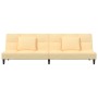 Sofá cama de 2 plazas con dos almohadas terciopelo color crema de , Sofás - Ref: Foro24-375814, Precio: 239,34 €, Descuento: %