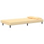Sofá cama de 2 plazas con dos almohadas terciopelo color crema de , Sofás - Ref: Foro24-375814, Precio: 239,34 €, Descuento: %