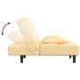 Sofá cama de 2 plazas con dos almohadas terciopelo color crema de , Sofás - Ref: Foro24-375814, Precio: 239,34 €, Descuento: %