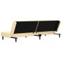 Sofá cama de 2 plazas con dos almohadas terciopelo color crema de , Sofás - Ref: Foro24-375814, Precio: 239,34 €, Descuento: %