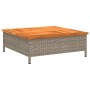 Mesa de jardín ratán y madera de acacia gris 70x70x25 cm de , Mesas de jardín - Ref: Foro24-3281630, Precio: 68,81 €, Descuen...