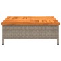 Mesa de jardín ratán y madera de acacia gris 70x70x25 cm de , Mesas de jardín - Ref: Foro24-3281630, Precio: 68,81 €, Descuen...