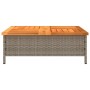 Mesa de jardín ratán y madera de acacia gris 70x70x25 cm de , Mesas de jardín - Ref: Foro24-3281630, Precio: 68,81 €, Descuen...