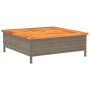 Mesa de jardín ratán y madera de acacia gris 70x70x25 cm de , Mesas de jardín - Ref: Foro24-3281630, Precio: 68,81 €, Descuen...