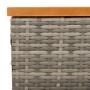 Mesa de jardín ratán y madera de acacia gris 70x70x25 cm de , Mesas de jardín - Ref: Foro24-3281630, Precio: 68,81 €, Descuen...