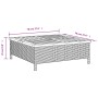 Mesa de jardín ratán y madera de acacia gris 70x70x25 cm de , Mesas de jardín - Ref: Foro24-3281630, Precio: 68,81 €, Descuen...