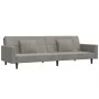 Sofá cama de 2 plazas con dos almohadas terciopelo gris claro de , Sofás - Ref: Foro24-375816, Precio: 277,94 €, Descuento: %