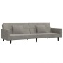 Sofá cama de 2 plazas con dos almohadas terciopelo gris claro de , Sofás - Ref: Foro24-375816, Precio: 282,83 €, Descuento: %