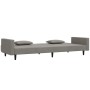 Sofá cama de 2 plazas con dos almohadas terciopelo gris claro de , Sofás - Ref: Foro24-375816, Precio: 282,83 €, Descuento: %