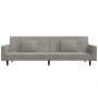 Sofá cama de 2 plazas con dos almohadas terciopelo gris claro de , Sofás - Ref: Foro24-375816, Precio: 282,83 €, Descuento: %