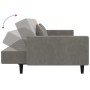Sofá cama de 2 plazas con dos almohadas terciopelo gris claro de , Sofás - Ref: Foro24-375816, Precio: 282,83 €, Descuento: %