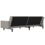 Sofá cama de 2 plazas con dos almohadas terciopelo gris claro de , Sofás - Ref: Foro24-375816, Precio: 282,83 €, Descuento: %
